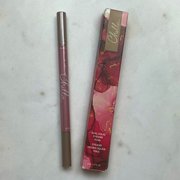 New! Chella dual liquid eyeliner pearl black blue - Picture 1 of 5